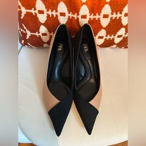 Zara Black and Tan Women's Heels